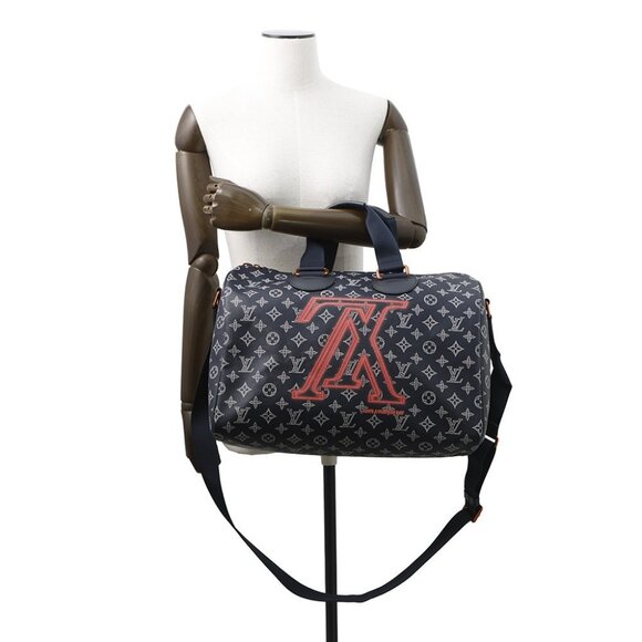 LOUIS VUITTON Speedy Bandouliere Size 40 Monogram Ink Navy M43697 - Picture 5 of 16